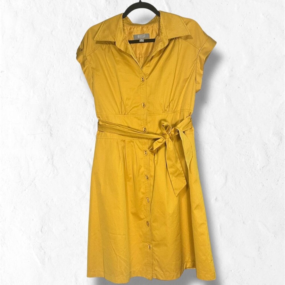 Merona NWT Plus size mustard yellow / gold shirt dress - button down. size 16